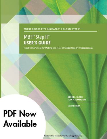 MBTI® Step II™ User's Guide 2nd Ed