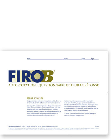 FIRO-B Auto-cotation