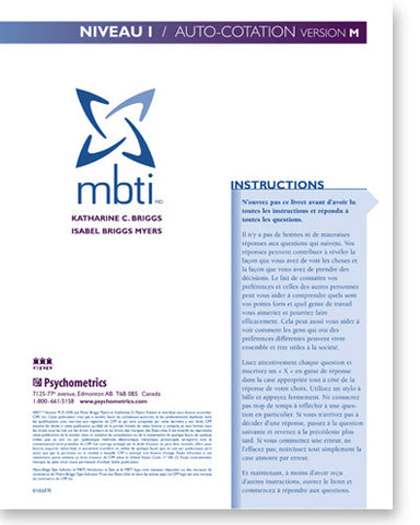 MBTI Niveau I Auto-cotation (version M)