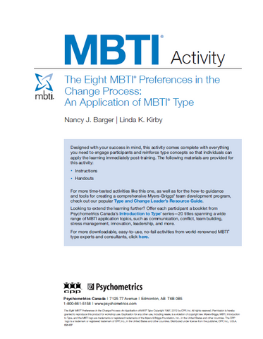 The Eight MBTI® Preferences in the Change Process