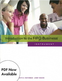 Introduction to the FIRO Business ™ Instrument